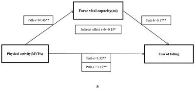 The association between physical activity and fear of falling among community-dwelling older women in China: the mediating role of physical fitness